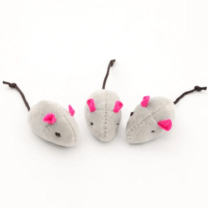3-200 Pcs Rattle Cat Mouse Toys Also Prefilled Catnip Faux Fur Cat Toys Interactive Cat Game Catnip Toys for Cats Pet Products