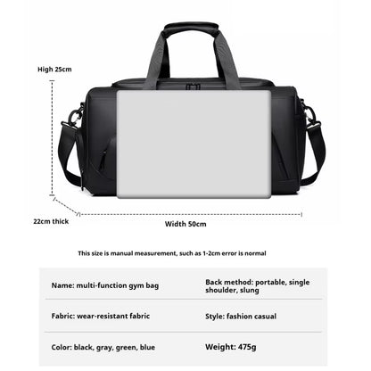 Sports Gym Bag, Large Capacity Handbag,Portable Travel Duffel Bag, Multi-Compartment with Shoes Storage,Perfect for Vacation,Gym