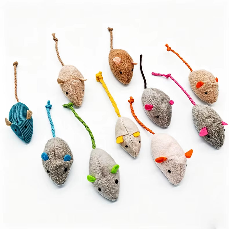 Natural Catnip Filled Cartoon Plush Mouse Cat Toy Safe Chew Toy for Cats Playing & Boredom Relief