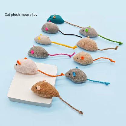 Natural Catnip Filled Cartoon Plush Mouse Cat Toy Safe Chew Toy for Cats Playing & Boredom Relief