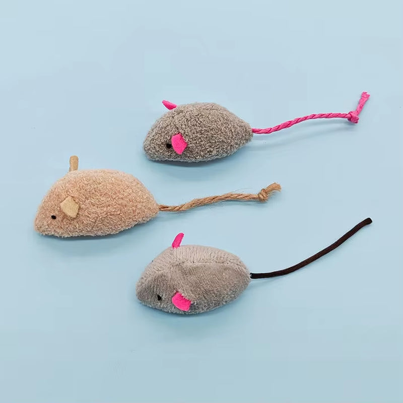 Natural Catnip Filled Cartoon Plush Mouse Cat Toy Safe Chew Toy for Cats Playing & Boredom Relief