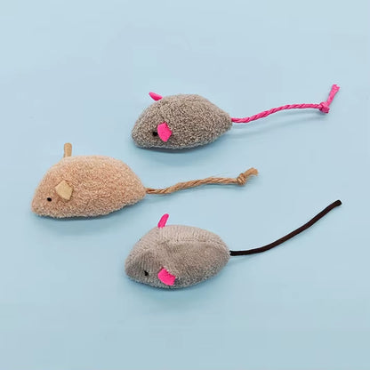 Natural Catnip Filled Cartoon Plush Mouse Cat Toy Safe Chew Toy for Cats Playing & Boredom Relief
