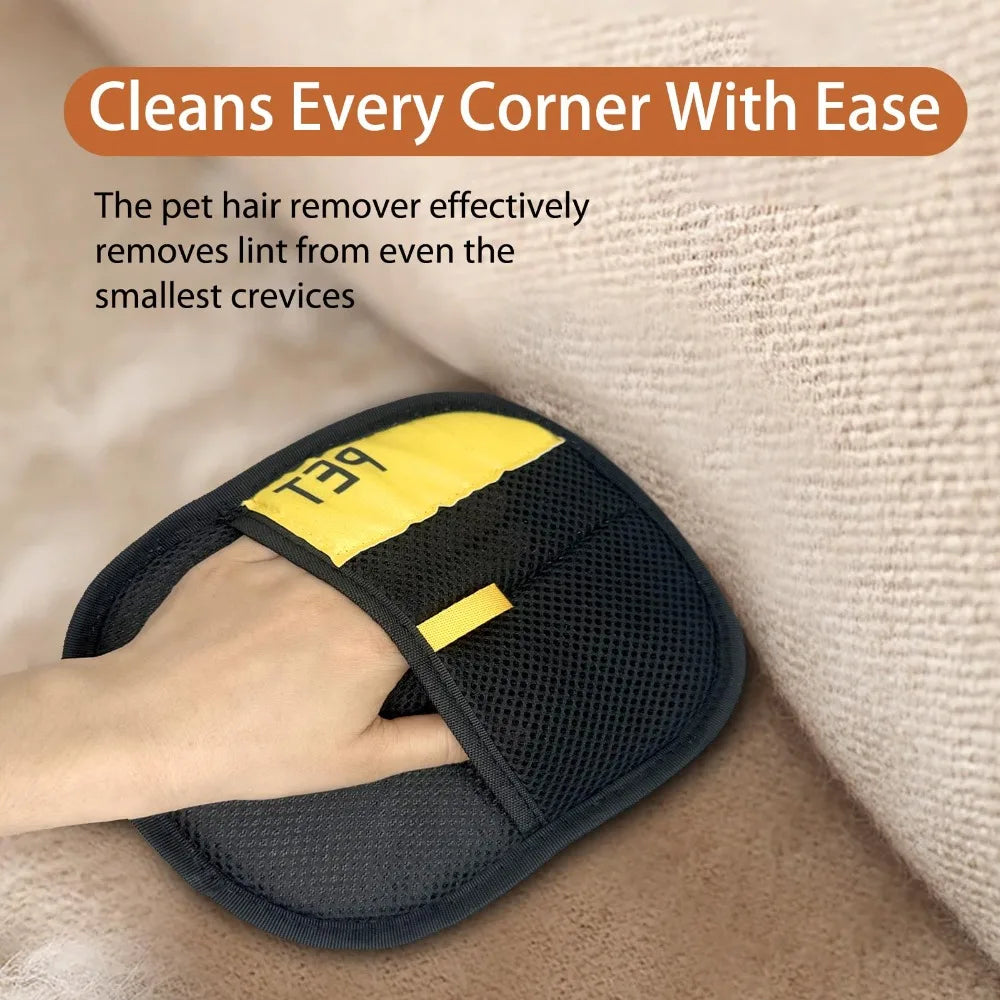 Pet Hair Remover Glove Electrostatic Fur Removal Tool Reusable Lint Roller Furniture Car Seats Clothes Effective Grooming Brush