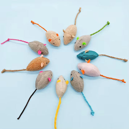 Natural Catnip Filled Cartoon Plush Mouse Cat Toy Safe Chew Toy for Cats Playing & Boredom Relief