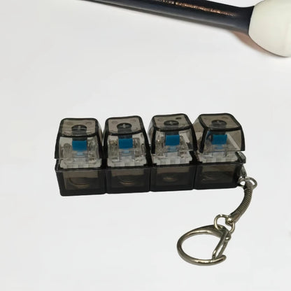 1Pc 4Keys Mechanical Keyboard Tester LED Keyboard Key Toy Stress Relief DIY Fidget Button Keycap Fidget Keychain Toys