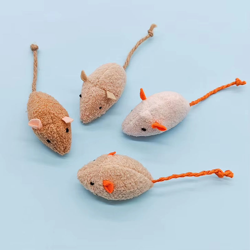 Natural Catnip Filled Cartoon Plush Mouse Cat Toy Safe Chew Toy for Cats Playing & Boredom Relief