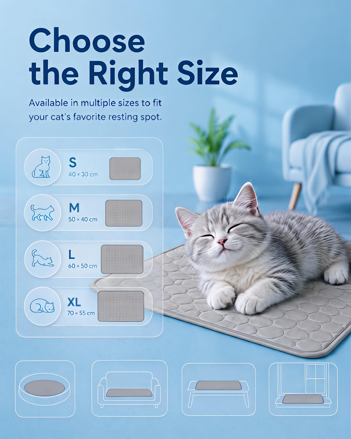 Summer Pad™ - Summer Self-Cooling Pad for Cats 2.0 (Copy)